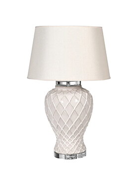 Decoratore Decoratore Lampa Stołowa Quinn z Abażurem Wys. 72cm Biały
