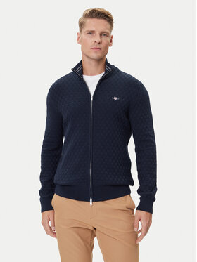 Gant Gant Kardigán 8030263 Tmavomodrá Regular Fit