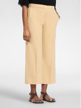 Elena Mirò Elena Mirò Spodnie materiałowe P020P000470N012 Kremowy Cropp Fit