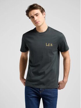Lee Lee T-Shirt RELAXED GRAPHIC TEE Szary Regular Fit