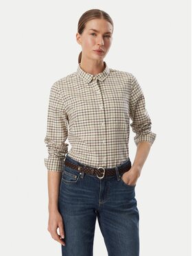 Barbour Barbour Риза Woodside LSH1643CR52 Бежов Slim Fit