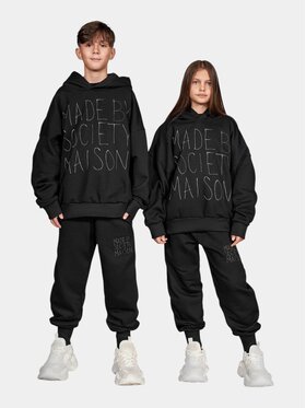 MADE BY SOCIETY MADE BY SOCIETY Spodnie materiałowe LOUD - P37526 Czarny Basic Fit