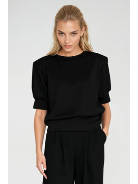 NIFE NIFE Bluzka BL12 Czarny Oversize