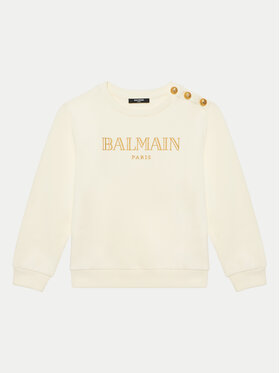 Balmain Balmain Felpa BV4B10-Z0081 102 Écru Regular Fit
