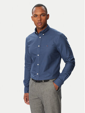 Tommy Hilfiger Tommy Hilfiger Koszula Solid Heritage MW0MW35774 Niebieski Regular Fit