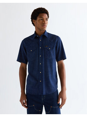 Wrangler Wrangler Koszula SS WESTERN SHIRT Niebieski Regular Fit
