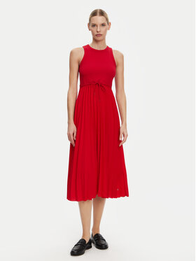 Tommy Hilfiger Tommy Hilfiger Kleid für den Alltag WW0WW39342 Rot Regular Fit