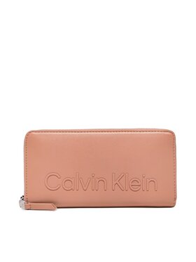 Calvin Klein Calvin Klein Duży Portfel Damski Ck Set Za Wallet Lg K60K610263 Różowy