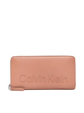 Calvin Klein Calvin Klein Μεγάλο Πορτοφόλι Γυναικείο Ck Set Za Wallet Lg K60K610263 Ροζ