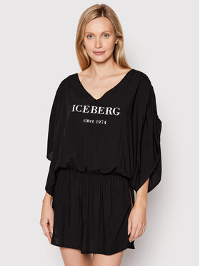 Iceberg Iceberg Sukienka plażowa ICE2WCU02 Czarny Regular Fit