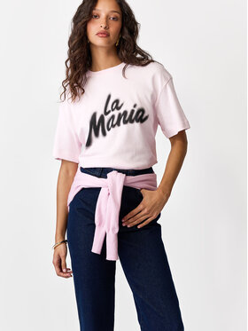 La Mania La Mania T-Shirt SOLINE Różowy jasny Basic Fit