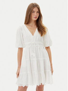 Pepe Jeans Pepe Jeans Ljetna haljina Day PL953694 Bijela Regular Fit