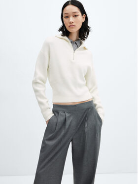Mango Mango Svetr Rolon 67050455 Écru Regular Fit