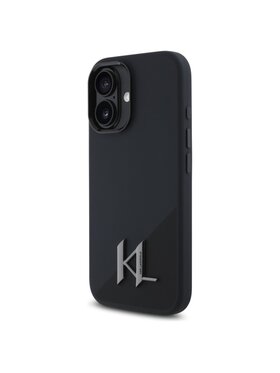 KARL LAGERFELD KARL LAGERFELD Etui na telefon Silicone Shadow Metal Initial Czarny