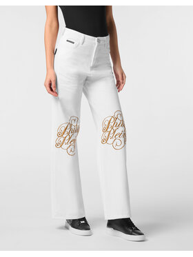PHILIPP PLEIN PHILIPP PLEIN Jeansy 24895 Biały Skater Fit