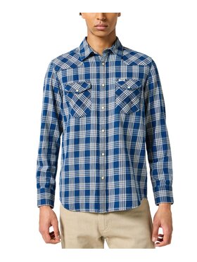 Wrangler Wrangler Koszula 112357250 Niebieski Regular Fit