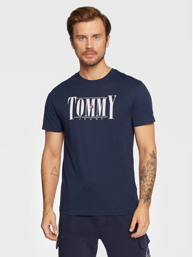 Tommy Jeans Tommy Jeans Tričko Essential DM0DM14993 Tmavomodrá Regular Fit