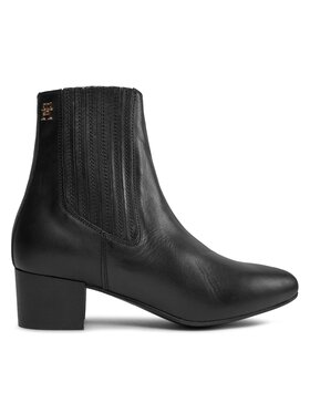 Tommy Hilfiger Tommy Hilfiger Μποτάκια Essential Leather Boot FW0FW07759 Μαύρο