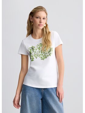 Liu Jo Liu Jo T-shirt WA5240JS923M9607 Verde Regular Fit