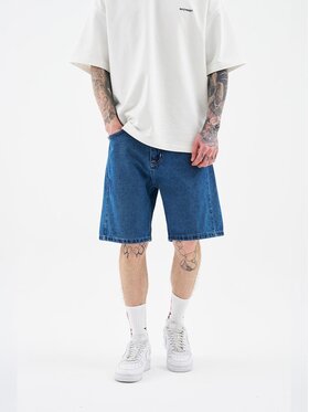 MyStars MyStars Szorty jeansowe Krótkie Spodenki Jeansowe Męskie Niebieskie MyStars Blue Basic 33 Niebieski Loose Fit