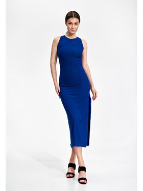 FIGL FIGL Šaty M864 Modrá Slim Fit