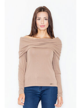 FIGL FIGL Blúzka M469 Béžová Regular Fit