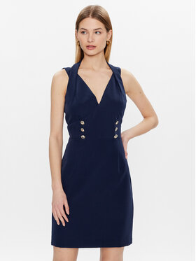 Guess Guess Každodenní šaty Amanda W3GK52 WB4H2 Tmavomodrá Slim Fit