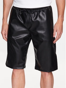 KARL LAGERFELD KARL LAGERFELD Dirbtinės odos šortai 255707 532567 Juoda Regular Fit