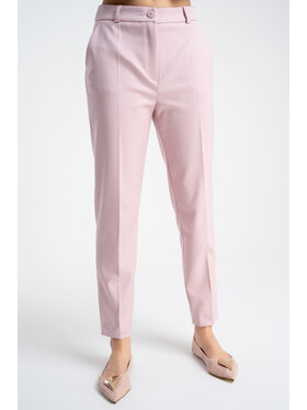 CLICK CLICK Kalhoty z materiálu 30-339 Růžová Regular Fit