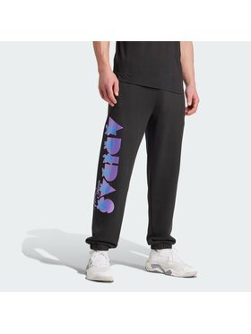 adidas adidas Spodnie materiałowe 151429 Czarny Loose Fit