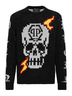 PHILIPP PLEIN PHILIPP PLEIN S dlouhým rukávem 1575 Černá Regular Fit