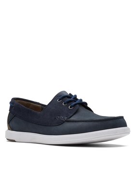 Clarks Clarks Półbuty Bratton Boat 26172444 Granatowy