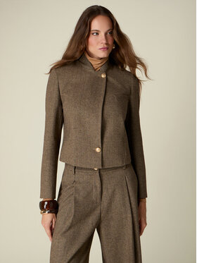 Oltre Oltre Marynarka Q038R004671N0V2 Brązowy Regular Fit