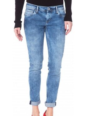 Pepe Jeans Pepe Jeans Jeansy damski, niebieski, jeansy, stan średni, slim fit, nogawka slim, 100% bawełna Modrá Regular Fit