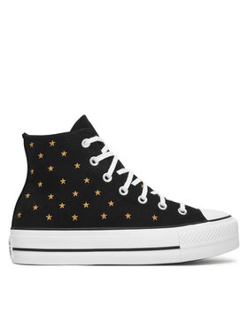 Converse Converse Plátěnky Chuck Taylor All Star Lift Platform Embroidered Stars A16113C Černá