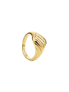 Rosefield Rosefield Pierścionek Striped Ring Złoty