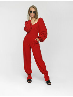 Madnezz House Madnezz Spodnie damskie Lucyna Czerwony Standard Fit