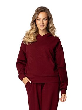 DKaren Sport DKaren Sport Bluza DK-K-B8 Bordowy Regular Fit