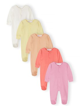 minoti minoti Komplet pajacy 28BABYPACK5 Różowy Regular Fit