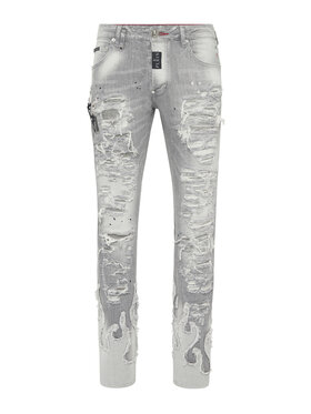 PHILIPP PLEIN PHILIPP PLEIN Jeansy 21115 Szary Skinny Fit