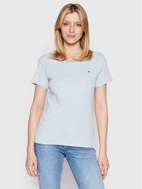 Tommy Hilfiger Tommy Hilfiger T-Shirt Round WW0WW27945 Niebieski Slim Fit