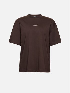 La Mania La Mania T-Shirt RIHO Brązowy ciemny Basic Fit