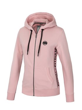 PITBULL PITBULL Bluza Bluza rozpinana z kapturem damska French Terry La Deta M Różowy Regular Fit