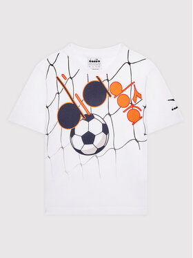 Diadora Diadora T-Shirt Diadora Fc 102.178248 Biały Regular Fit