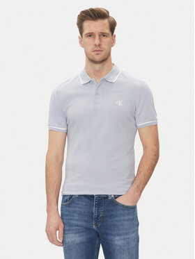 Calvin Klein Jeans Calvin Klein Jeans Тениска с яка и копчета J30J315603 Син Slim Fit