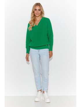 Makadamia Makadamia Sweter S140 Zielony Regular Fit