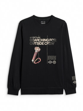 4F 4F Longsleeve NATURE’S TRAIL Czarny Regular Fit