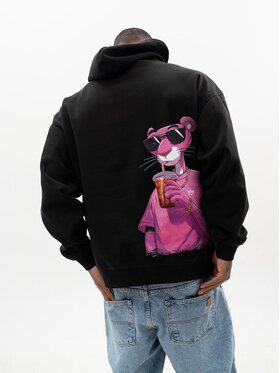 Jigga Wear Jigga Wear Bluza Szeroka luźna pantera kangurka 131559 Czarny Oversize
