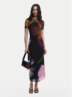 Desigual Desigual Sukienka codzienna Roterdam 25SWVK12 Czarny Slim Fit
