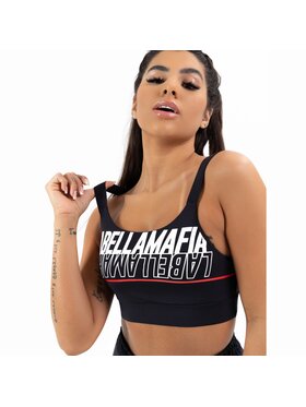 LaBellaMafia LaBellaMafia Top LABELLAMAFIA TOP ESSENTIALS BLACK Czarny Regular Fit